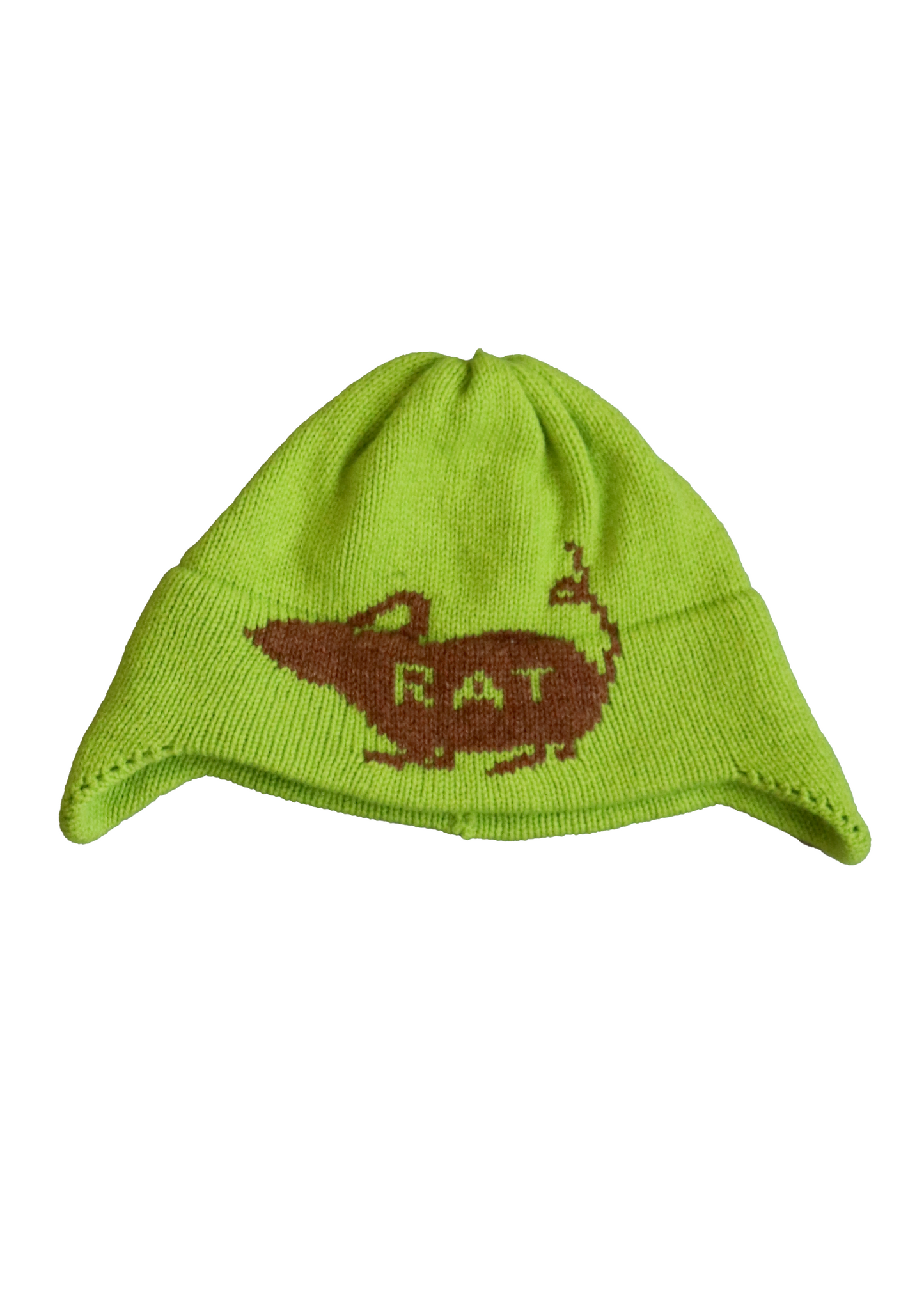 Rat Ear Flap Beanie Green